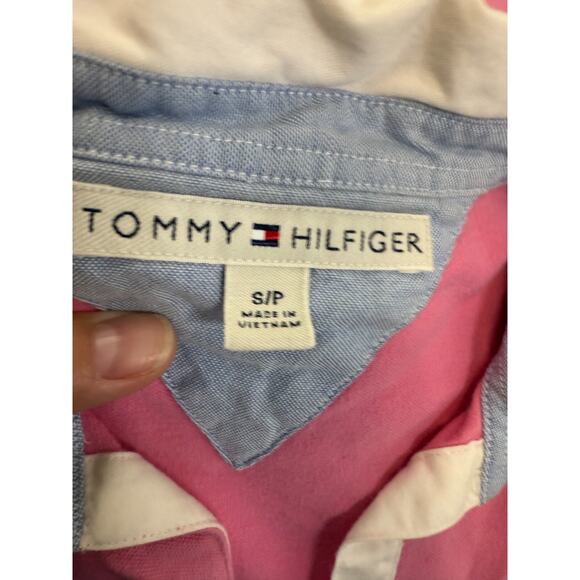 Tommy Hilfiger Y2K Large S Retro Colorblock Preppy Tenniscore Polo Tank Collar‎ - Picture 3 of 11